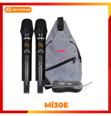 Micro liền vang số Acnos Mi30E (Tích Hợp Bluetooth + Vang số chỉnh app + micro không dây UHF)